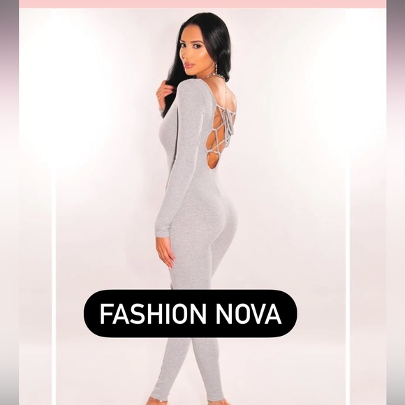 Ribbed, long sleeve cat suit - Picture 2 of 5